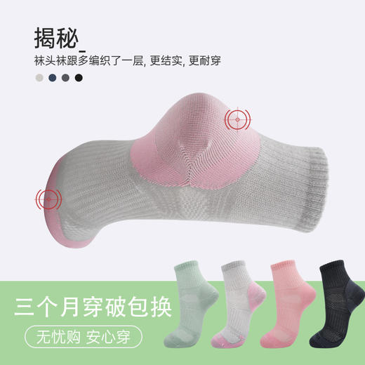 【59秒杀/4双(3个月穿坏包换)】okato开拓者春夏新品 补强款速干防臭 徒步袜户外袜PN83 商品图3