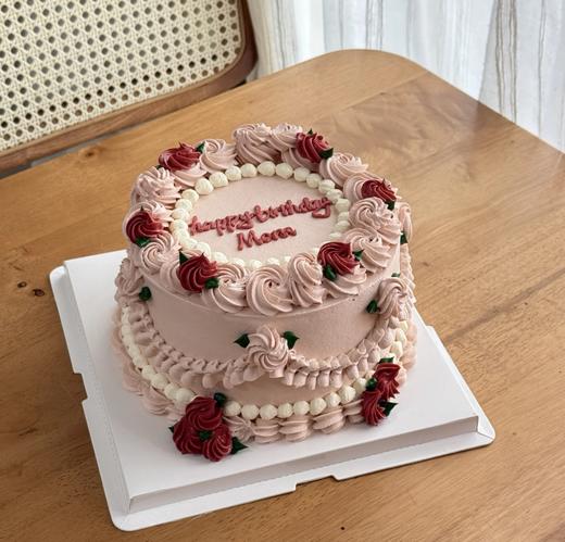 节复古奶油花蛋糕 商品图0