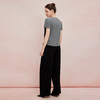 QF715斯尔丽25新款精梳棉T假两件马甲上衣配宽松舒适阔腿裤茶歇套装 商品缩略图1