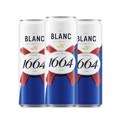 【随心配】1664白啤法式风味啤酒310ml*3罐 商品图0