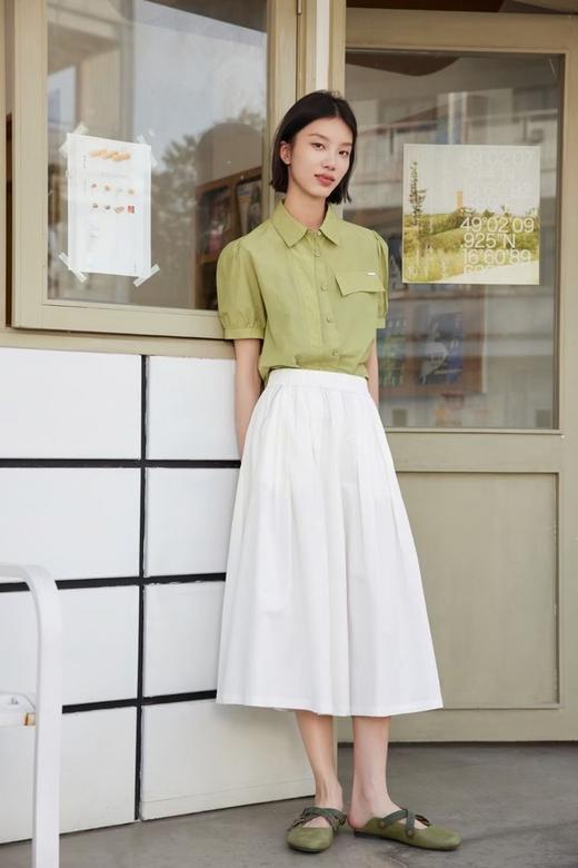 LNNNS #全新#  绿色大口袋衬衫上衣 18387 商品图2