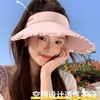 [夏上新！韩版甜美系！】UPF50+冰丝少女花边防晒帽   冰丝空顶防晒帽女夏大帽檐防紫外线遮阳帽可折叠户外骑行太阳帽子 商品缩略图1