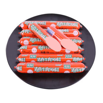 金锣 尚清斋清真牛肉风味香肠110g*18支装（整箱装）节日礼品 /粮油调味 /方便食品 /火腿肠 商品图0
