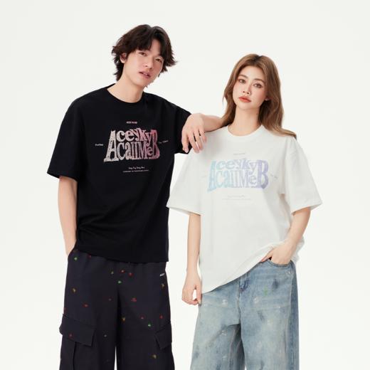 [黄子韬同款]YKYB黄子韬短袖T恤透气耐穿舒适2025夏季新款字母街头感潮流印花上衣Y52NDT033 商品图6