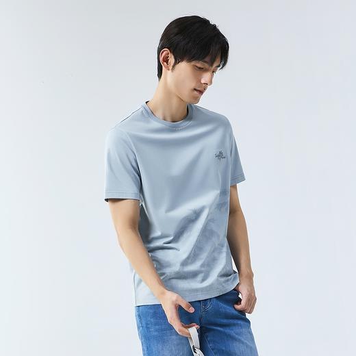 【7A抗菌2A防螨】柒牌男士短袖T恤夏季凉感椰树印花休闲圆领体恤 商品图2