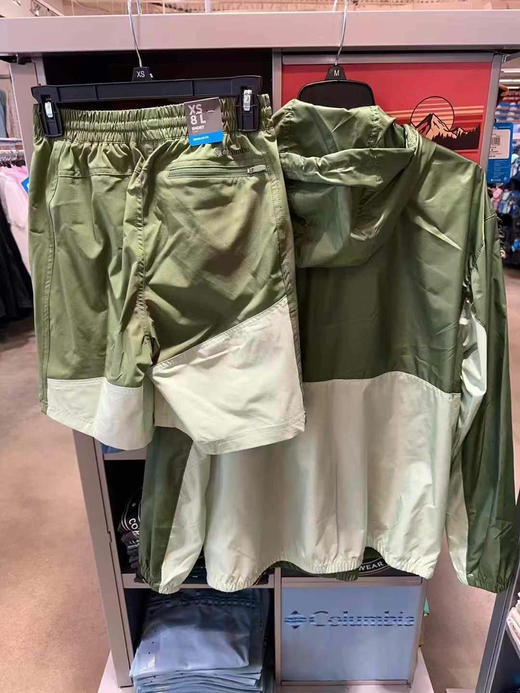 🔥💰699/套🇺🇸👨🏻哥伦比亚男士拼色运动套装‼️连帽防晒皮肤衣➕速干超舒爽男士短裤，💢春秋防风挡雨 夏日可以遮阳！实用性非常强 40UPF☀️ 商品图4