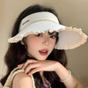[夏上新！韩版甜美系！】UPF50+冰丝少女花边防晒帽   冰丝空顶防晒帽女夏大帽檐防紫外线遮阳帽可折叠户外骑行太阳帽子 商品缩略图3