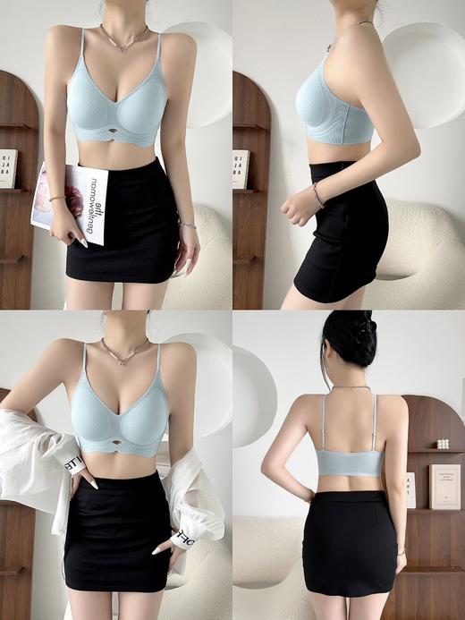 【GZ】无忧购裸感洞洞杯小吊带美背/蜂巢透气杯果冻条提拉支撑轻薄文胸2075（截单后3-5天发货) 商品图6