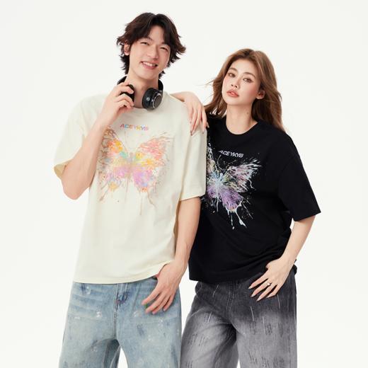 YKYB黄子韬短袖T恤透气舒适色彩爆炸时尚潮流蝴蝶上衣Y52NDT034 商品图2