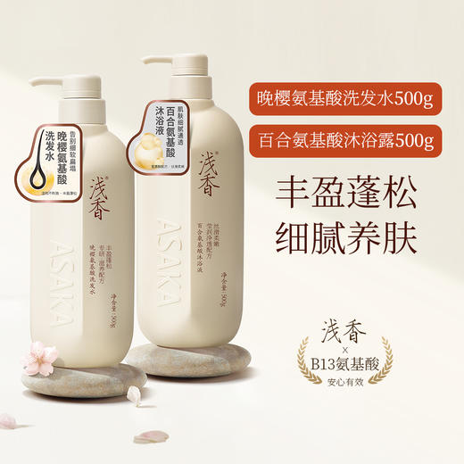 浅香植物氨基酸洗沐套装500g+500g 商品图0