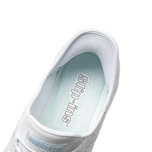 斯凯奇女士网面一脚蹬休闲鞋 百搭白色 商品图11