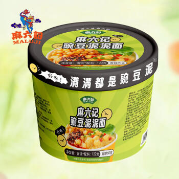 麻六记 豌豆泥泥面122g*6桶 豌杂面方便面 早餐加餐 免滤水冲泡干拌面 /粮油调味 /方便食品 /方便面 商品图1