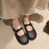 【清仓！25.9任选2对！四季鞋柜必备✨】法式优雅玛丽珍半拖鞋💕百搭又舒适，小珠点缀尽显精致感！新款法式玛丽珍褶皱女单鞋休闲百搭风侧边小珠子无后跟半拖鞋 商品缩略图2