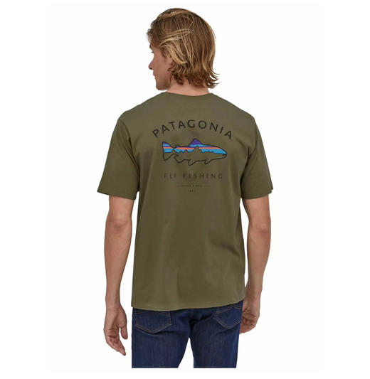 8塔飞鱼海岸线印花 情侣款圆领短袖T恤 TX472 商品图1