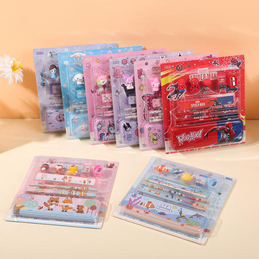 【六一儿童节好物！小朋友都喜欢的文具套装】礼物小学生学习用品各种图案可选卡通文具套装。ry 商品图3