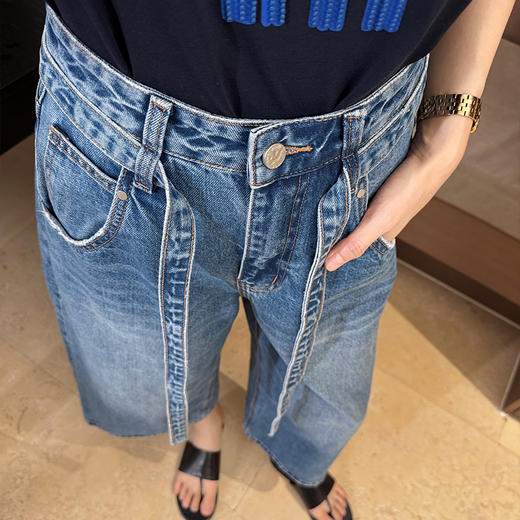 【不换不退】良木礼八分牛仔裤（98198） 商品图2