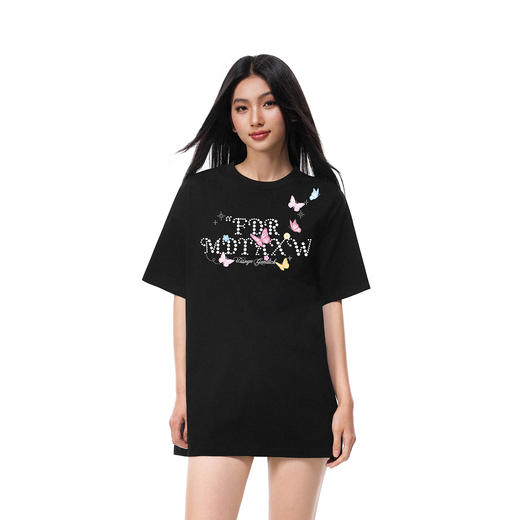 FDR官方店 彩色蝴蝶飞舞短袖t恤男女夏季潮牌宽松情侣装运动上衣 商品图0