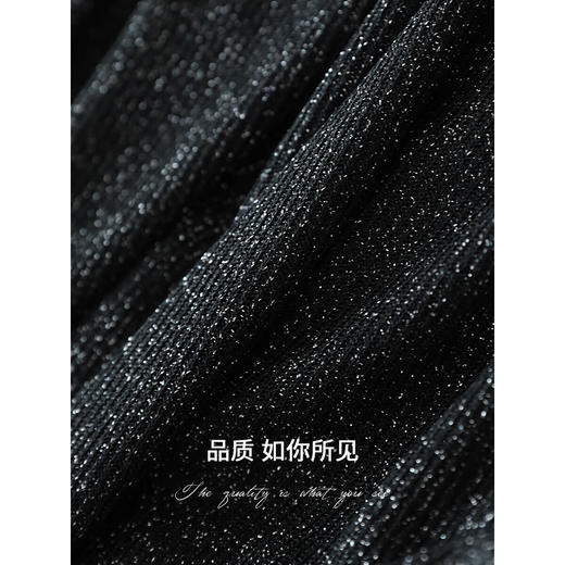 COCOBELLA垂顺银葱针织连衣裙夏无袖背心式知性长裙FR3197-2 商品图4