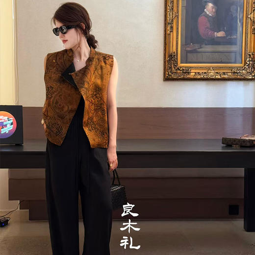 【预售7天】良木礼香云纱真丝马甲(25070) 商品图0