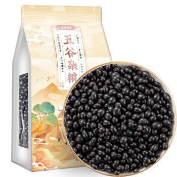吾谷为伴黑豆2斤 无染色 可打豆浆 东北五谷杂粮 粗粮 大米粥米伴侣 /粮油调味 /杂粮 /其他杂粮 商品图1