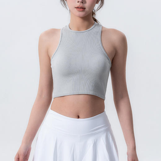 Gymicon能量符号 无缝一体织瑜伽服裸感紧身跑步运动背心健身上衣中强度运动内衣YABX2519 商品图2