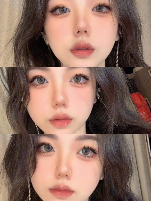 Kira Fairy半年抛 · 黑金松露&泪眼光环 ｜14.2mm白狮参考着色中等直径  韩产半年抛2片 商品图3