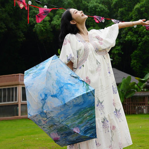 两三事2025全新定制梵高/莫奈晴雨伞【5折款超轻便】UPF50+ UVA90%抵御紫外线 商品图7