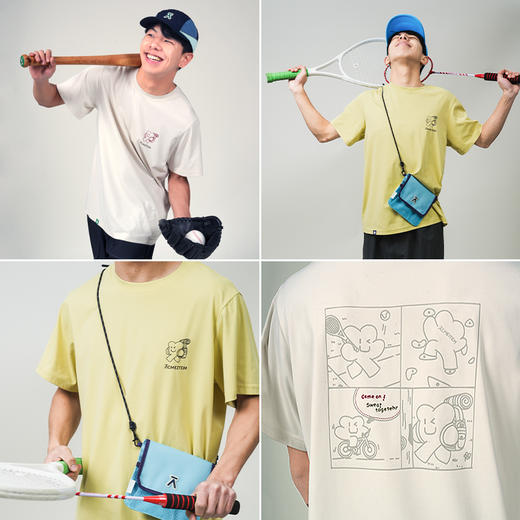【出游季特惠】ACMEITEM爱棵米户外情侣米米漫画体恤宽松防晒短袖上衣男女GAG3440761C 商品图3