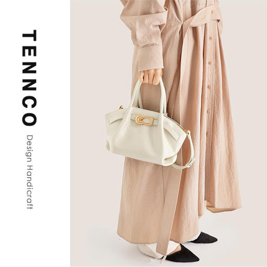 TENNCO【捏捏包】头层油蜡皮饺子包手提单肩斜挎女包 商品图5
