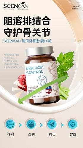 【Scenkan】清风降低尿酸胶囊