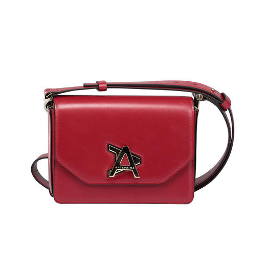 AB18S5510800REDF ANTEPRIMA 女士商务通勤简约风休闲百搭宽肩带包盖式牛皮小号单肩斜挎手提包 商品图1