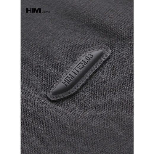 HIM漢崇 潮流胶囊章短袖毛衣柔软舒适休闲翻领针织线衫 2026春季 商品图2