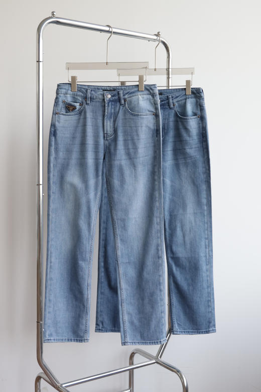 P.R.D 夏季薄款 宽松直筒浅色微弹牛仔裤 NZK240 商品图3