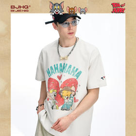 【猫和老鼠联名】 BJHG不计后果做旧短袖t恤男款凉感速干功能半袖