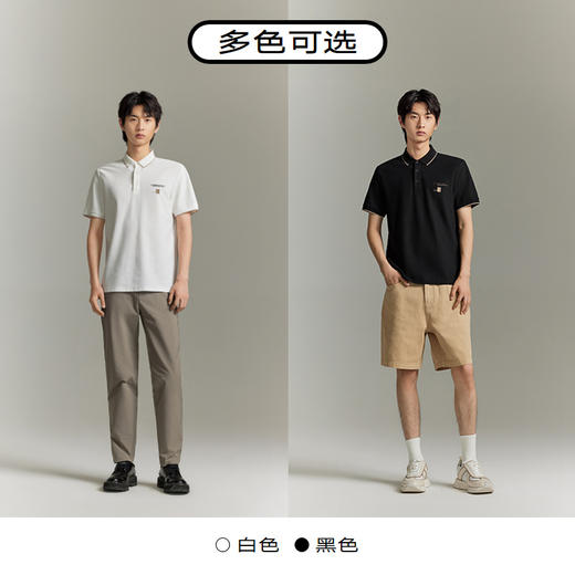 GXG男装 双色精致绣花设计短袖POLO衫T恤  夏季热卖翻领T恤 商品图3