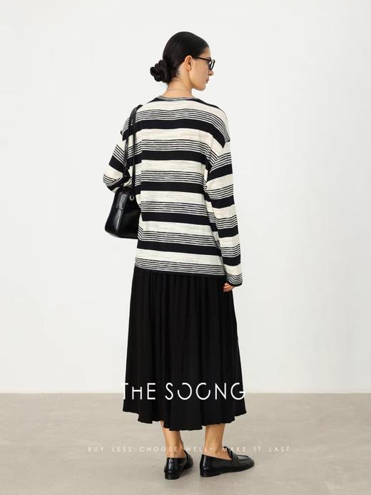 THESOONG"清凉油"经典轻薄灵动松弛感松紧腰半身裙HWQZ6523 商品图2