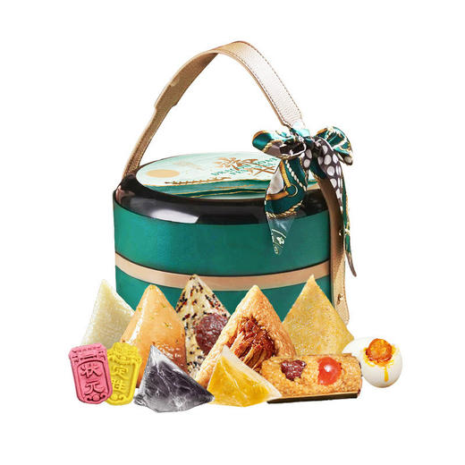 【福桶粽子礼盒】食品传统糕点 鲜肉蛋黄肉粽端午节礼盒装 嘉兴粽子送员工家人朋友 商品图2