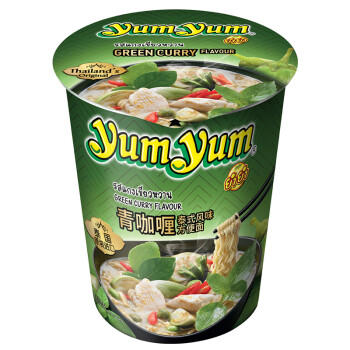 养养（YUMYUM）泰式青咖喱味汤方便面 （杯面） 70g*2杯 组合装 速食方便面 /粮油调味 /方便食品 /方便面 商品图1