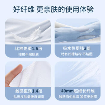 可孚洗脸巾50抽*9包亲肤绵柔巾加厚面巾纸干湿两用洁面巾20*20cm /家庭清洁/纸品 /清洁纸品 /洗脸巾 商品图5