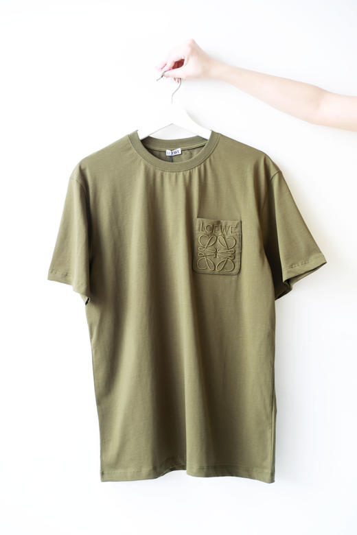 口袋tee+基础tee，2款一起。胸口刺绣水洗圆领全棉短袖t恤C050768 商品图9