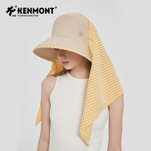 卡蒙遮阳防晒帽护颈遮脸一体头巾帽防紫外线草帽KM-6248 商品图2