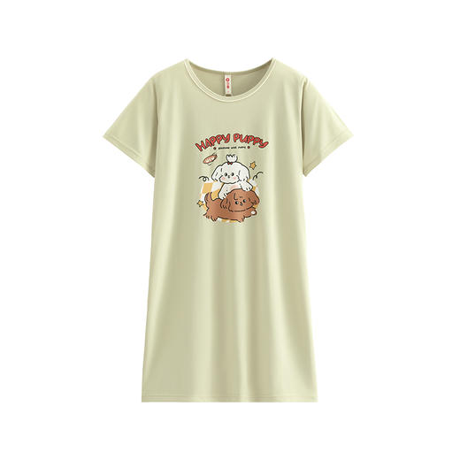 芬腾新款女士睡裙夏季薄款短袖睡衣裙少女卡通宽松透气家居服短裙 商品图4