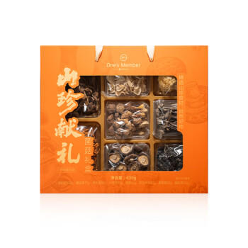 1号会员店山珍献礼菌菇礼盒435g 木耳香菇姬松茸干货 中秋企业团购 礼盒 /粮油调味 /南北干货 /组合干货 商品图1