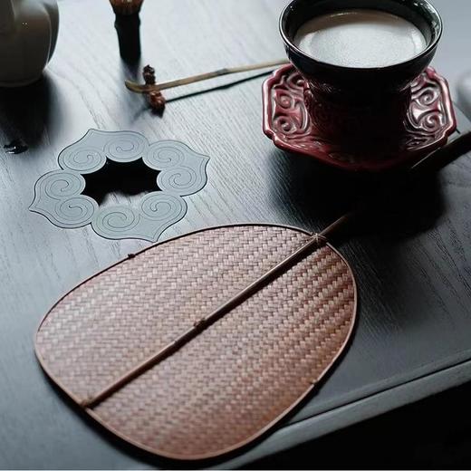 非遗2026定制手工竹编扇子中式复古清风竹编扇大漆麈尾团扇竹制加厚蒲扇青蓖扇 商品图2