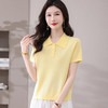 CC-101-31802时尚天丝翻领短袖t恤女2025新款夏季薄款莱赛尔显瘦减龄针织上衣 商品缩略图2