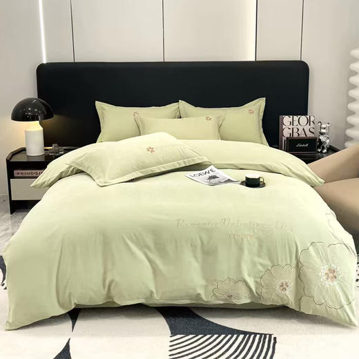 悠梦嘉居80双锦刺绣四件套 大版刺绣彰显了高档品质 适合1.5和1.8米床YJ-1321 商品图2