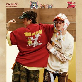 【王琳凯同款】猫和老鼠联名  BJHG不计后果美式短袖t恤男款夏情侣功能性半袖