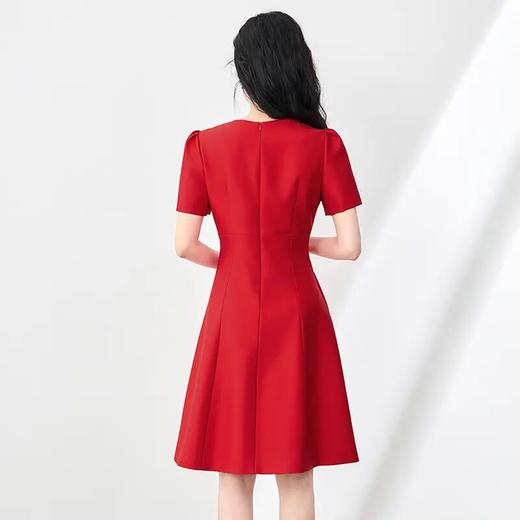 「高货wl」全新升级【铂金会员349/天猫469/差价120】(01621)洛诗琳轻奢气质立体镶钻花连衣裙2025夏季洋气优雅轻礼服裙01621 商品图3