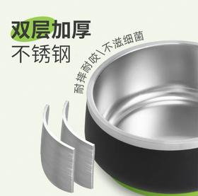 赞维双层304不锈钢猫狗碗