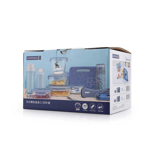 LC-S69F 凡尔赛彩盒装四件套（大方双层随手杯餐具勺筷组色丁布方包餐包） 商品图5